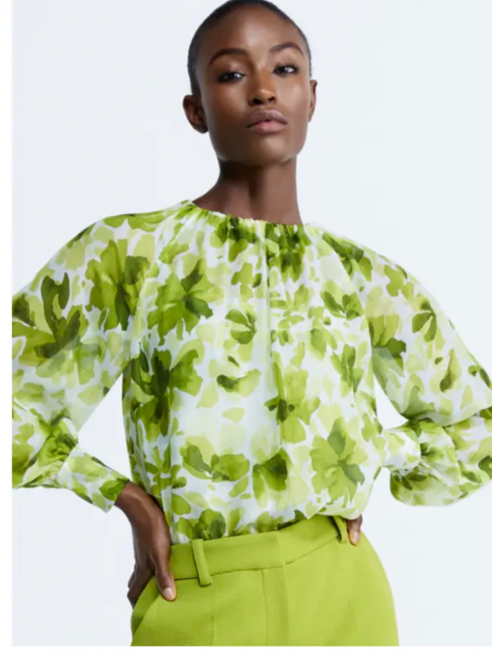 NWT The Fold Rossana Silk Blouse Top 8